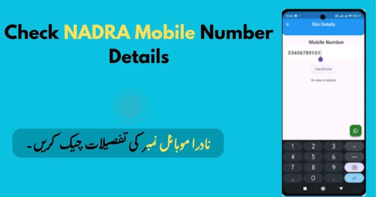 Step-by-step guide showing how to check NADRA mobile number details in Pakistan using official methods and online services.